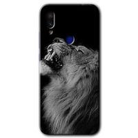 Xiaomi Redmi Note 7 HD Baskılı Kılıf + 9D Tam Ekran Koruyucu - Lion