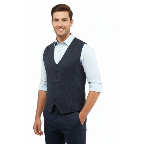 Erkek Düğmeli Yelek Cepsiz Çelik Örgü Klasik Kalıp 5211LS BGL-ST05018