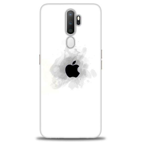 Oppo A5 2020 Kılıf HD Baskılı Kılıf - Siyah Elma + Tam Ekran Koruyucu