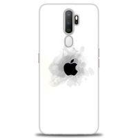 Oppo A5 2020 Kılıf HD Baskılı Kılıf - Siyah Elma + Tam Ekran Koruyucu