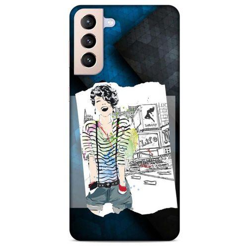 Lopard Samsung Galaxy S21 Plus Uyumlu Kılıf Sokak Modası (75) Antişok Kapak