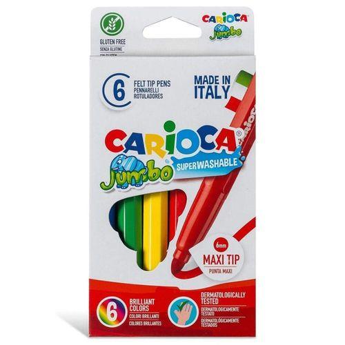Carioca Carioca Jumbo Süper Yıkanabilir Keçeli Boya Kalemi 6'Lı