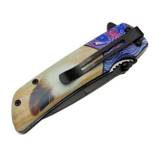 Tüylü Çakı 20,5 Cm Yarı Otomatik , Kemerlikli