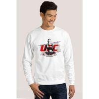 Khabib Nurmagomedov Baskılı Beyaz Erkek Sweatshirt
