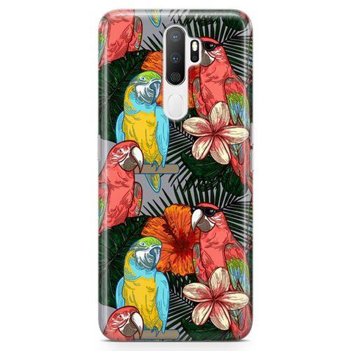 Oppo A9 2020 Kılıf Dost Papağanlar Arka Kapak Koruma Desenli Full Koruyucu