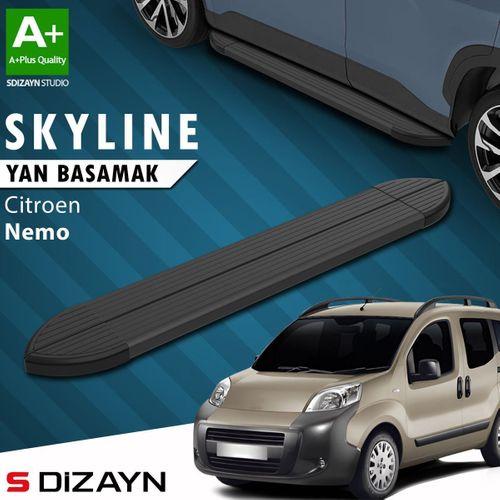S-Dizayn Citroen Nemo Skyline Siyah Yan Basamak 173 Cm 2008-2017 A+ Kalite