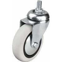 352 - 75x25 Mm Pvc Makaralı Vidalı Teker 4 Adet