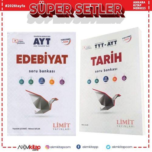 Limit Yayınları AYT Edebiyat ve TYT AYT Tarih Soru Bankası Seti 2 Kitap