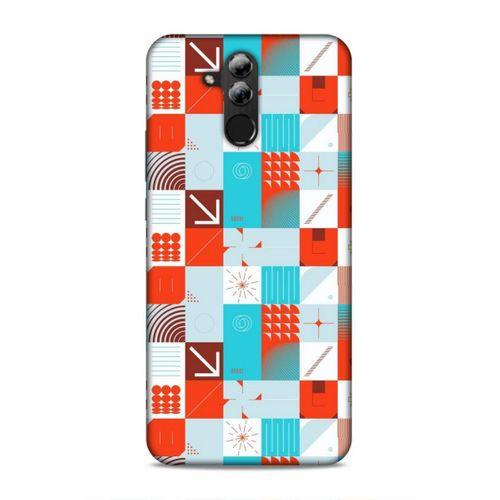 Huawei Mate 20 Lite Uyumlu Kılıf Insomnia (33) Hybrid Kılıf Turkuaz Kırmızı