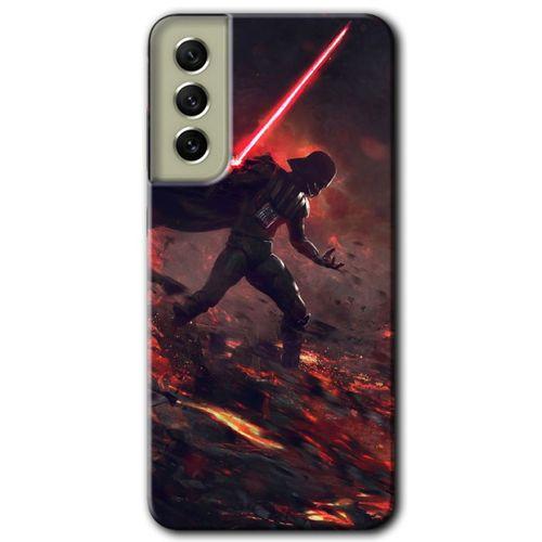 MRCİLETİSİM Samsung Galaxy S21 FE Kılıf Baskılı Kapak - Darh Vader Wars +Tam Ekran Koruyucu