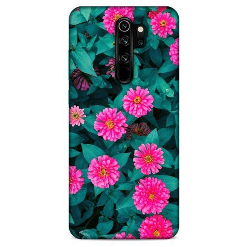 Lopard Xiaomi Redmi Note 8 Pro Uyumlu Kılıf Bahar (39) Liquid Crystal Kılıf Fuşya Çiçekler