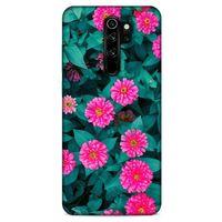 Lopard Xiaomi Redmi Note 8 Pro Uyumlu Kılıf Bahar (39) Liquid Crystal Kılıf Fuşya Çiçekler
