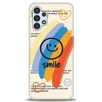 Samsung Galaxy A13 4G Kılıf HD Baskılı Kılıf - Smile + Tam Ekran Koruyucu