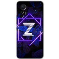 Xiaomi Mi 12 Lite HD Baskılı Kılıf + 9D Tam Ekran Koruyucu - Dark Neon Yaprak Z Harfi