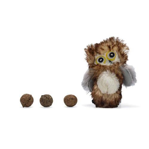 Beeztees Kedi Oyuncağı, Baykuş, Peluş, 3 Kediotu Topu, 9,5cm