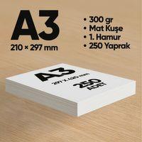 İnformal Baskı Kağıdı Premium Kalite A3 300 gr Mat Kuşe(Mürekkep püskürtmeli için) 250 Yprk 1 Hmr