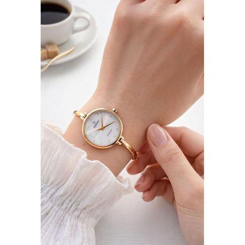 Essence Çelik Kordon Kararma Yapmaz 3 Atm Suya Dayanıklı Kadın Kol Saati + Bileklik VS.BLKT.0880