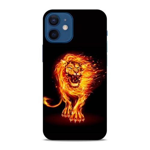 Lopard Apple iPhone 12 Mini Uyumlu Kılıf FireX (20) Koruyucu Kılıf Ateşli Aslan