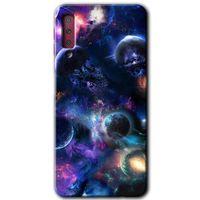 Potkal Hediye Fabrikası Samsung Galaxy A7 2018 Kılıf HD Desen Baskılı Arka Kapak - Gezegen Karışımı