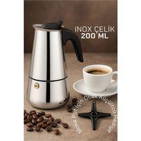 Modacar Inox Moka Pot - Paslanmaz Çelik Profesyonel Moka Pot - 200 ml