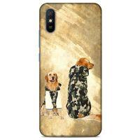 Xiaomi Redmi 9A Kılıf Köpek Kıyafetleri (32) Soft Silikon Kılıf Golden Kapişonlu Polar