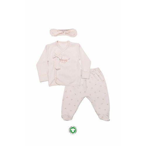 3lü Zıbın Takım Grow İn Love 13102 Pembe Ekru