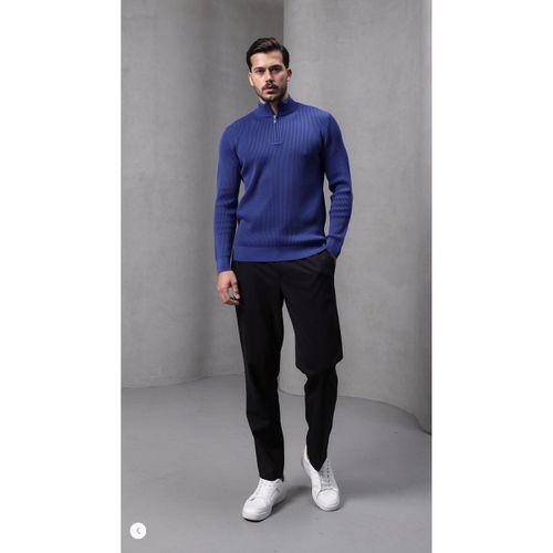 Erkek Balıkçı Zip Yaka Uzun Kollu Triko