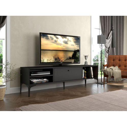 Wood'n Love Milan Tv Ünitesi Minifiks Bağlantı , Dolap Metal Ayak - Siyah / Siyah