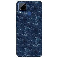 Mermer Desenli (15) Tema Antişok Kılıf Lacivert Oppo Realme C15 Kılıf