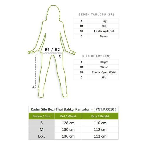 Kadın Şile Bezi Thai Balıkçı Yazlık Pantolon Beyaz Byz
