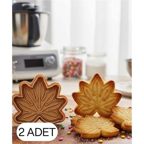 2Li Akçaağaç Yaprağı Şekillendirici Kalıp Kurabiye Hamur Kesici Oyun ve Şeker Hamuru Seti