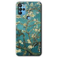 Omix X500 HD Baskılı Kılıf + 9D Tam Ekran Koruyucu - Almond Blossom