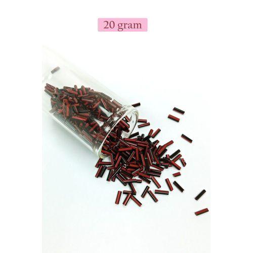 Uzun Boru Kesme Boncuk Çap 2mm Uzunluk 10 mm - 4 Renk - Toplam 80 Gram - BNC432