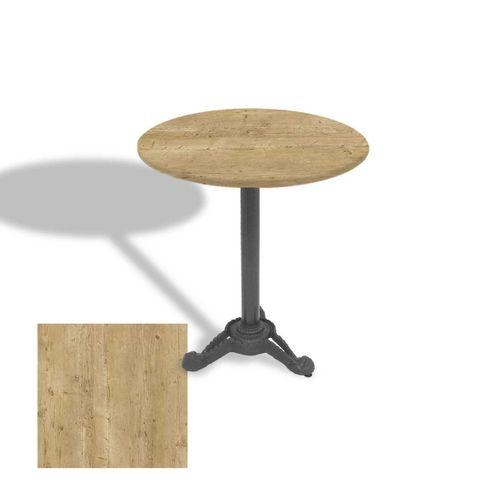 Dockers Çipa Döküm Ayak Yuvarlak Masa Çap 70cm - (Werzalit, Wermodin ve Allzalit Tabla) - Avalone Pine