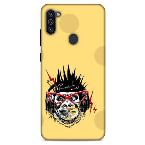 Animax Rockçı Maymun Samsung Galaxy M11 Kılıf Desenli Silikon
