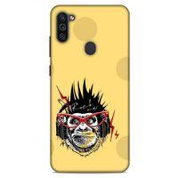 Animax Rockçı Maymun Samsung Galaxy M11 Kılıf Desenli Silikon