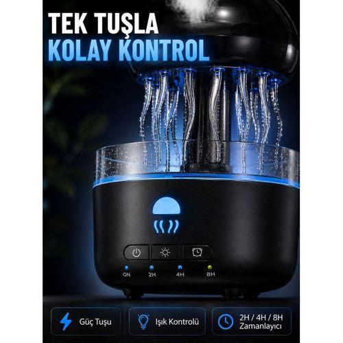 Usb Çalışan Denizanası Hava Nemlendirici 7 Renk Rgb Aydınlatmalı Sessiz Buhar Makinesi