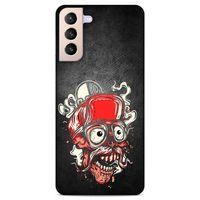 Lopard Samsung Galaxy S21 Plus Uyumlu Kılıf Tattoo's (5) Koruma Kabı Kırmızı Siyah