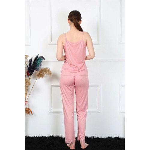 Kadın İp Askılı Somon Pijama Takım