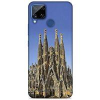 Oppo Realme C15 Kılıf Dünya Mimarisi (36) Glitter Kılıf La Sagrada Familia