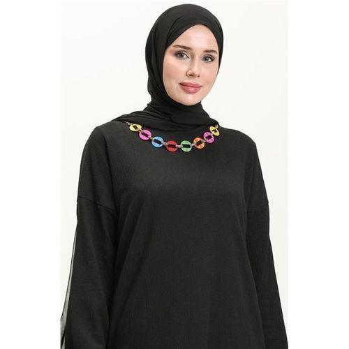 Candy Kolye Detaylı Tunik Pantolon İkili Takım - 71136.003 - Siyah