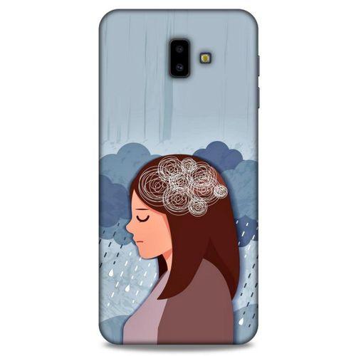 Samsung Galaxy J6 Plus Kılıf Depresyon (30) Silicone Case Şeker Pembe Sarı