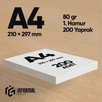 İnformal Fotokopi Kağıdı Premium Kalite A4 70 gr 200 Yaprak 1 Hamur