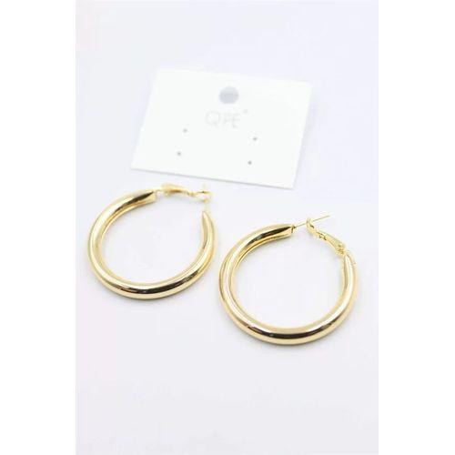 Metal Halka Küpe 3cm - Altın