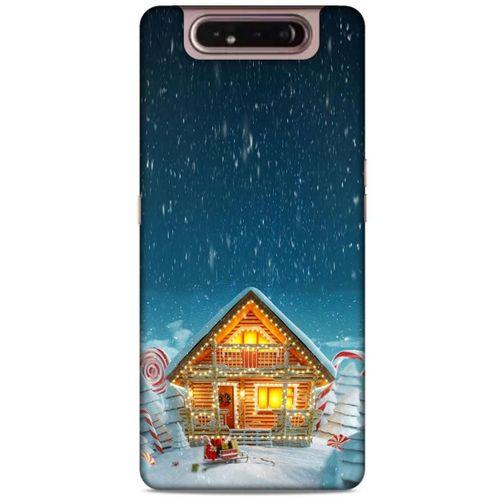 Samsung Galaxy A80 Kılıf Snowix (8) Baskılı Kılıf Lacivert