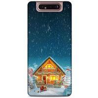 Samsung Galaxy A80 Kılıf Snowix (8) Baskılı Kılıf Lacivert