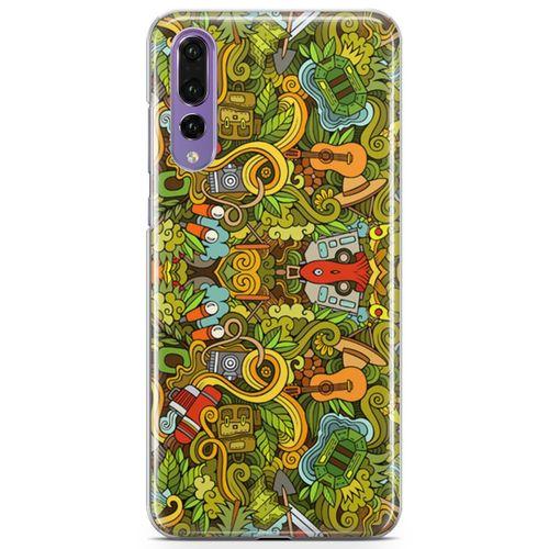 Huawei P20 Pro Kılıf Kamp Malzemeleri Arka Kapak Koruma Desenli Full Koruyucu
