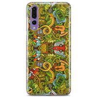 Huawei P20 Pro Kılıf Kamp Malzemeleri Arka Kapak Koruma Desenli Full Koruyucu