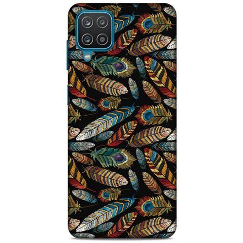 Lopard Samsung Galaxy A12 Uyumlu Kılıf Tüyler (28) Arka Kapak