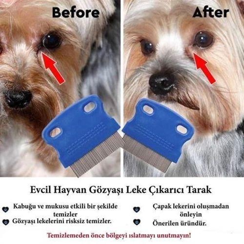 Angel Of Life® Evcil Hayvan Kedi Köpek Pire Tarağı ve Köpek Gözyaşı Lekesi Tarağı